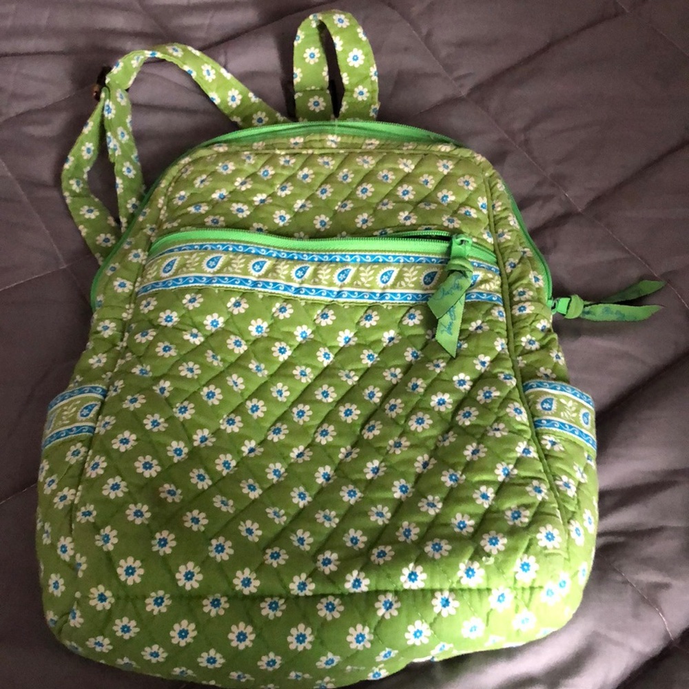 Green Vera Bradley bookbag